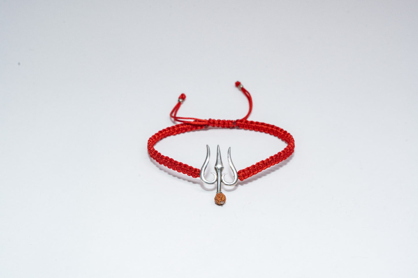 92.5 Sterling Silver Trishul Rudraksha Bracelet