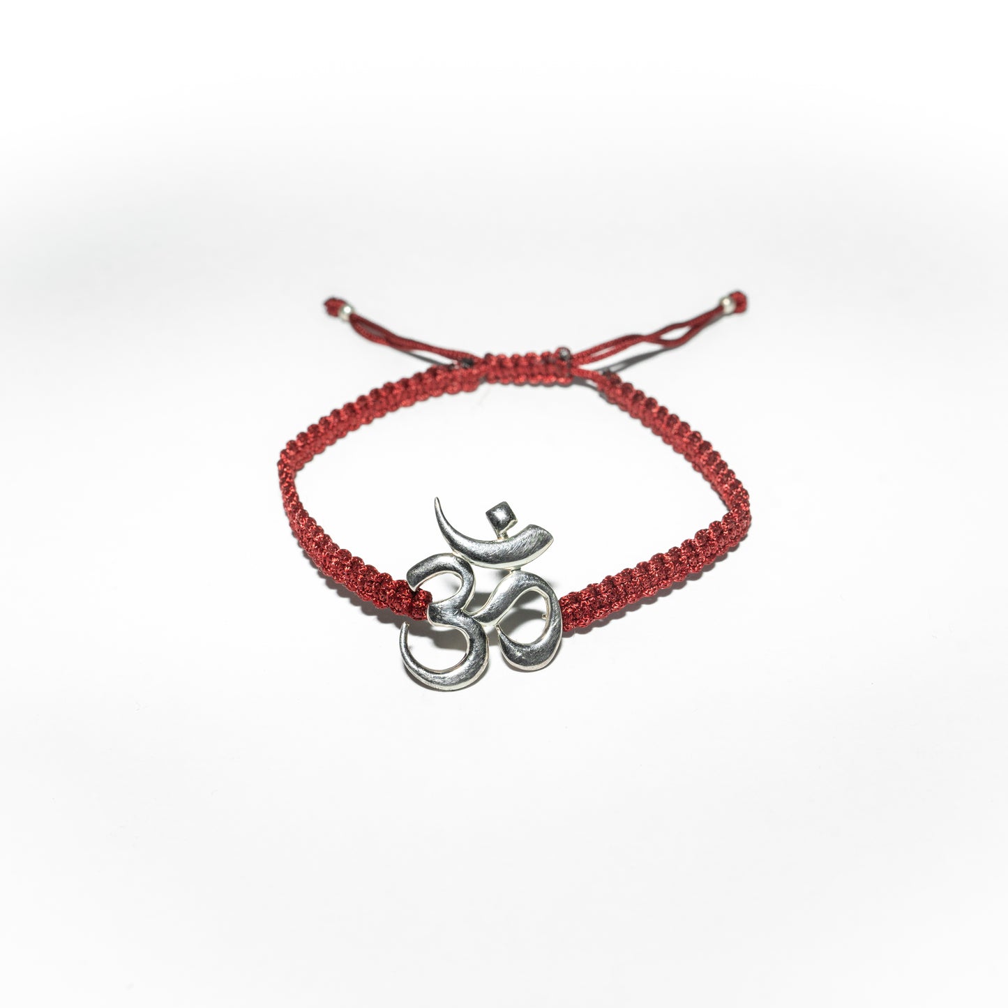 92.5 Sterling Silver Om Bracelet Band