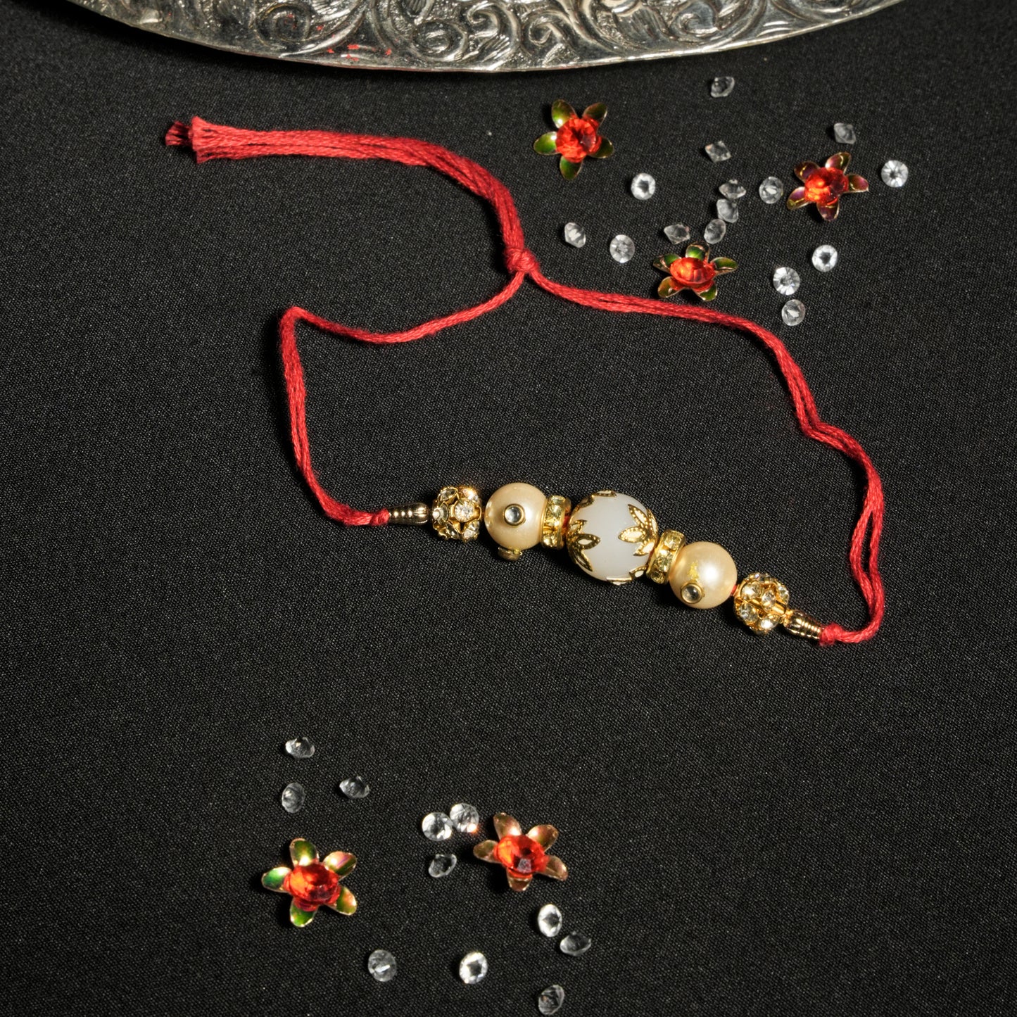 Pearl Beads Dhaaga Rakhi