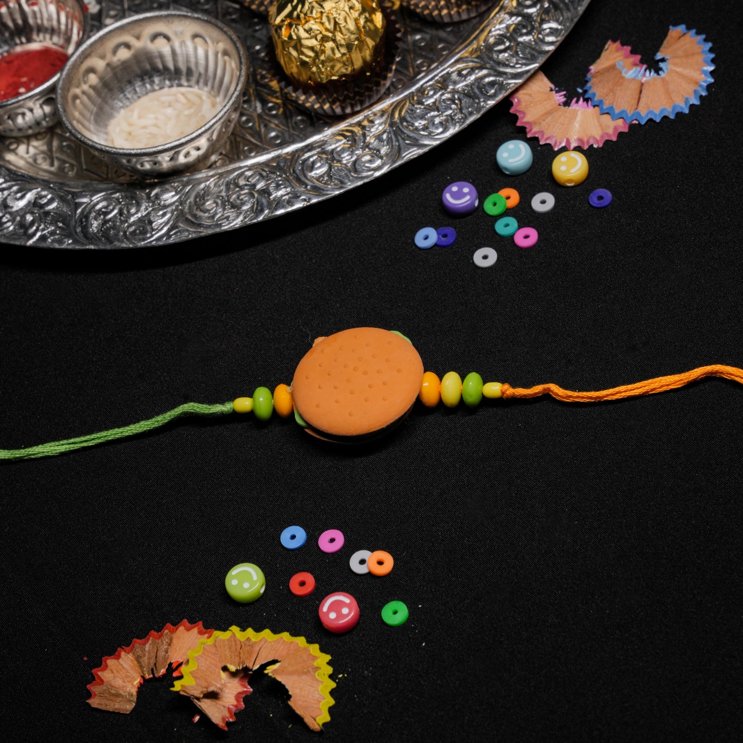 Rubber Burger Rakhi