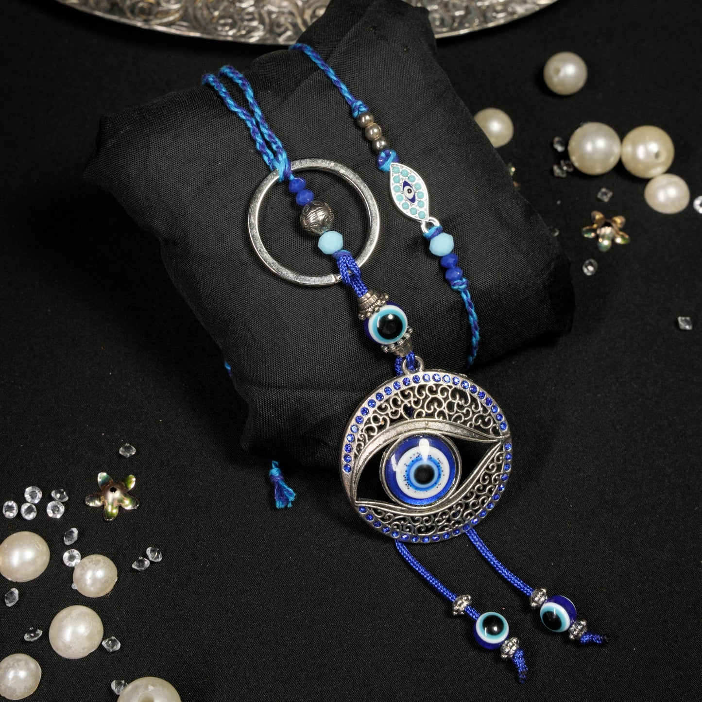 Oxizied EVil Eye Lumba Rakhi Set
