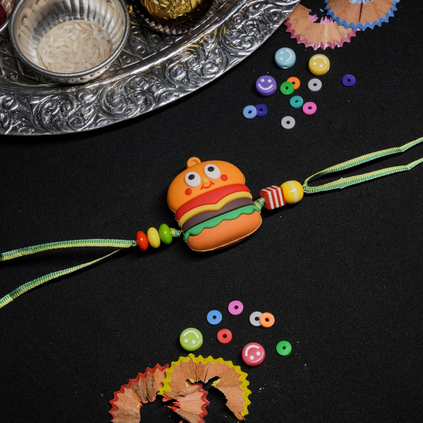 Rubber Hamburger Rakhi