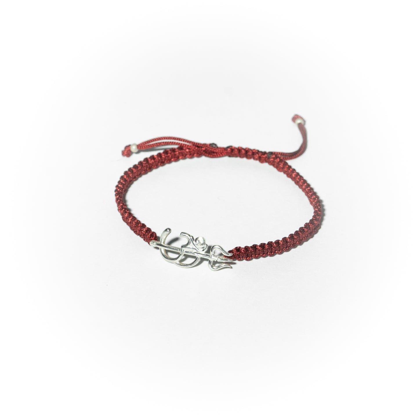 92.5 Sterling Silver Om-Trishul Bracelet