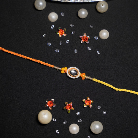 Single Kundan Stone rakhi