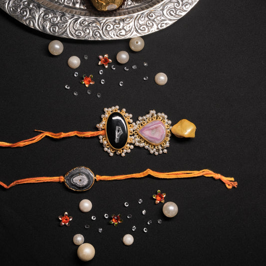 Agate Lumba Rakhi Set