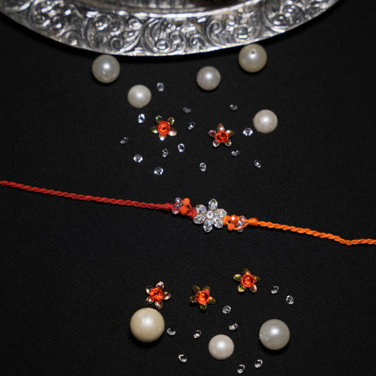 Diamonte Flower Rakhi