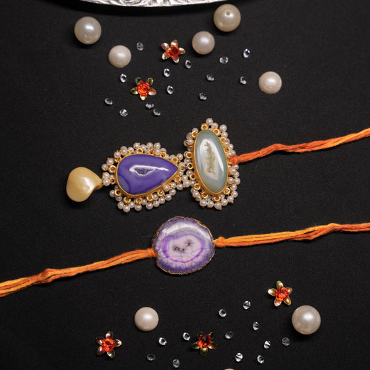 Agate Lumba Rakhi Set