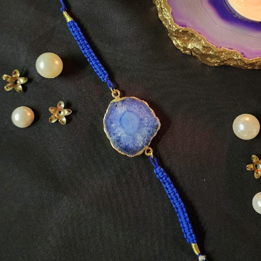 Blue Agate Stone Rakhi