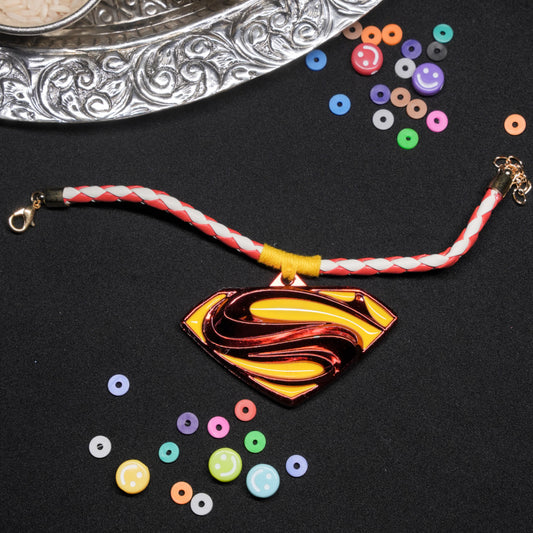 Big Super Man Metal Braclet Rakhi