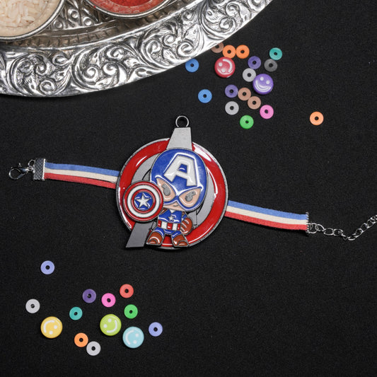 Big Metal Captain America Spinner Braclet Rakhi
