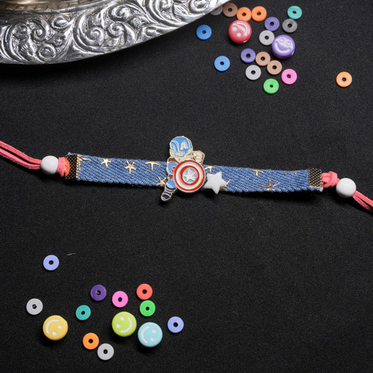Captain America Denim Rakhi