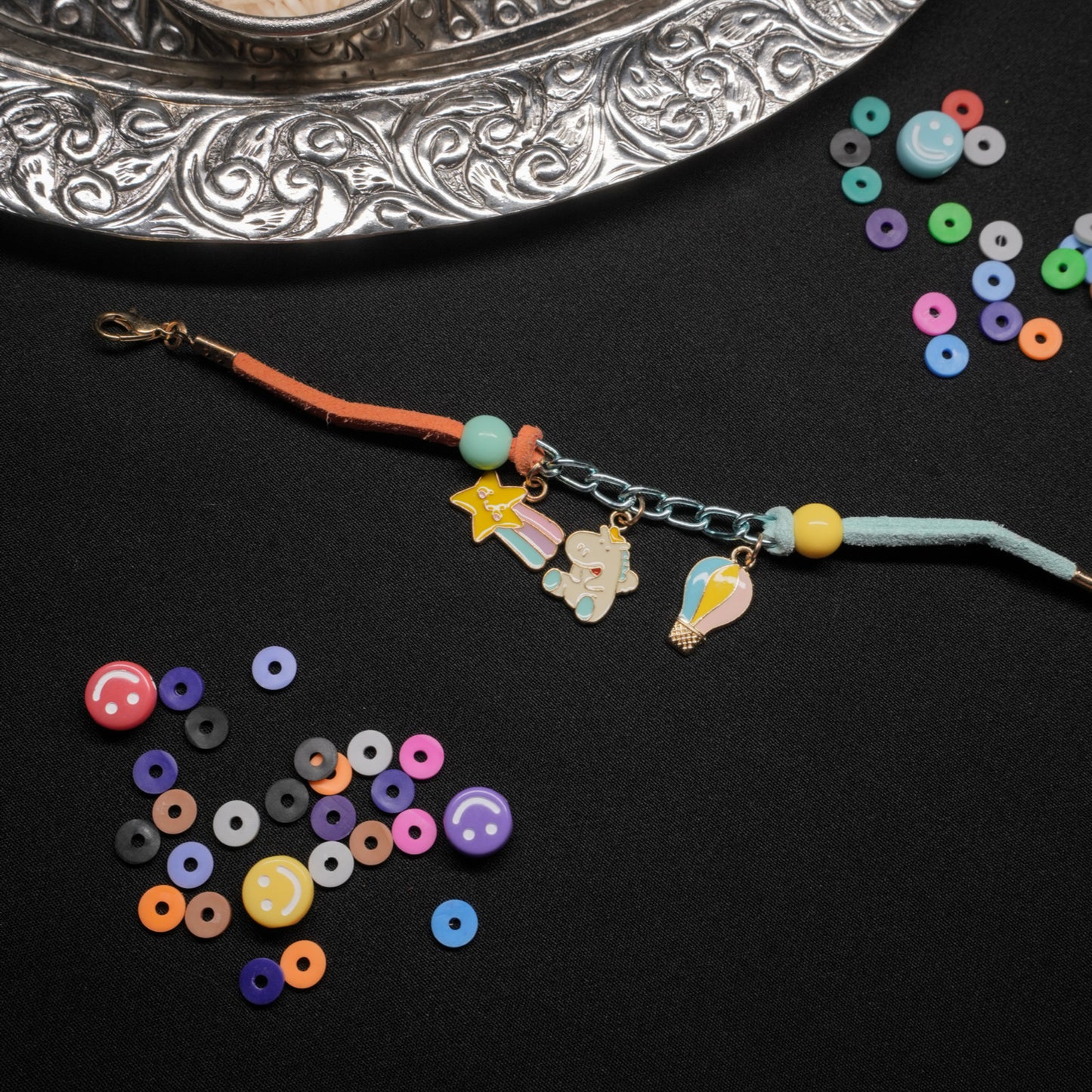 Baby Unicorn Charms with Leather Ties