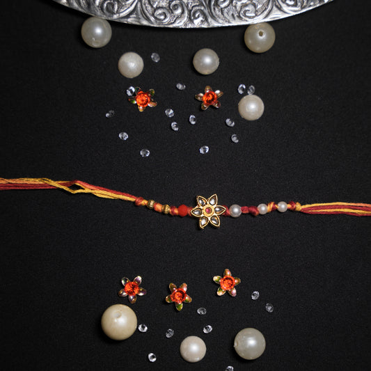 Flower Kundan Rakhi