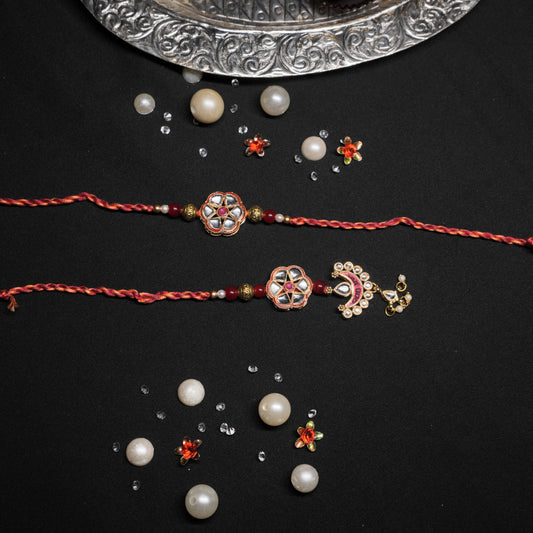 Kundan Meena Lumba Rakhi Set
