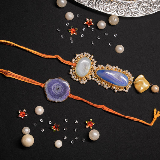 Agate Lumba Rakhi Set