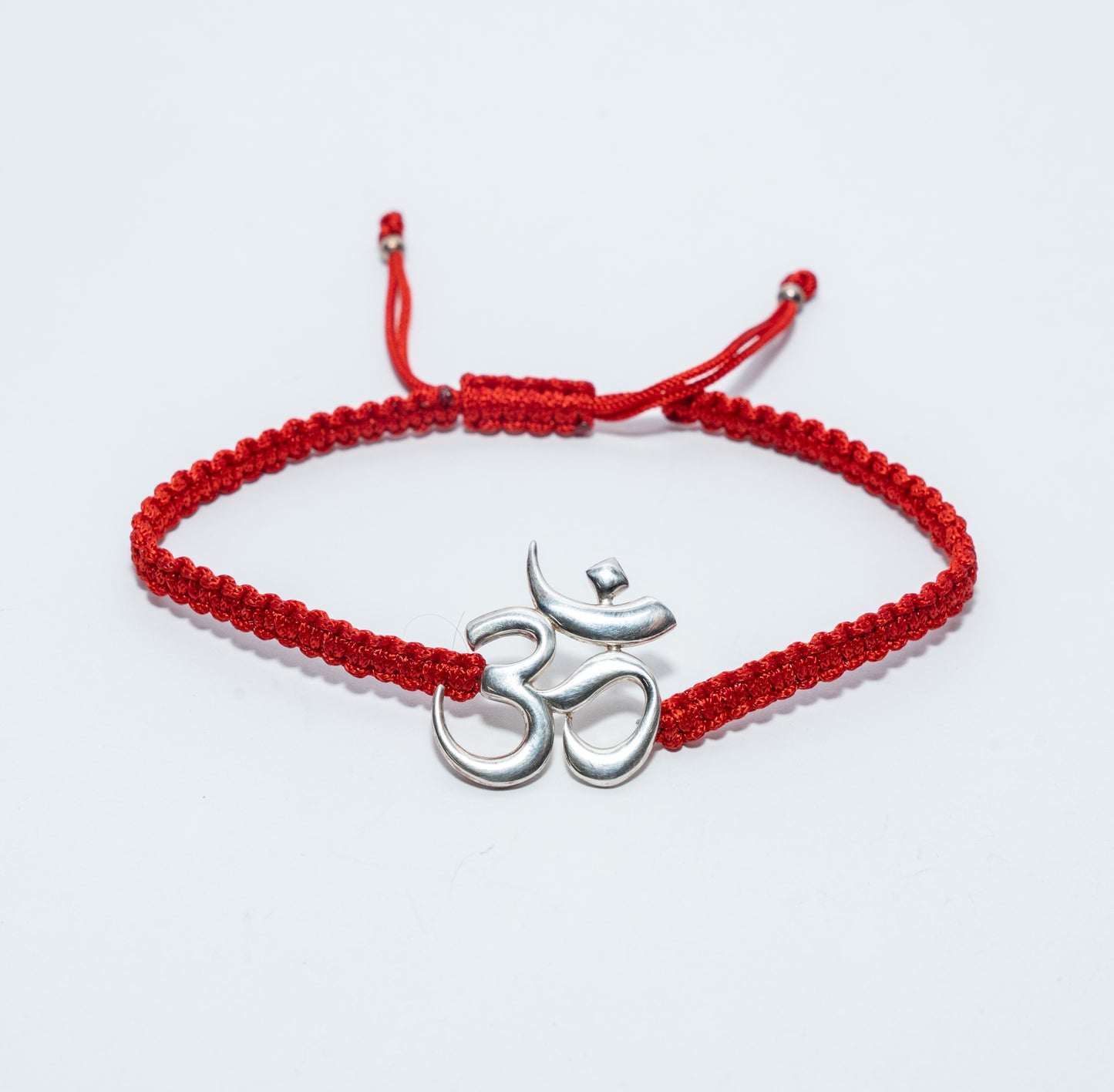 92.5 Sterling Silver Om Bracelet Band