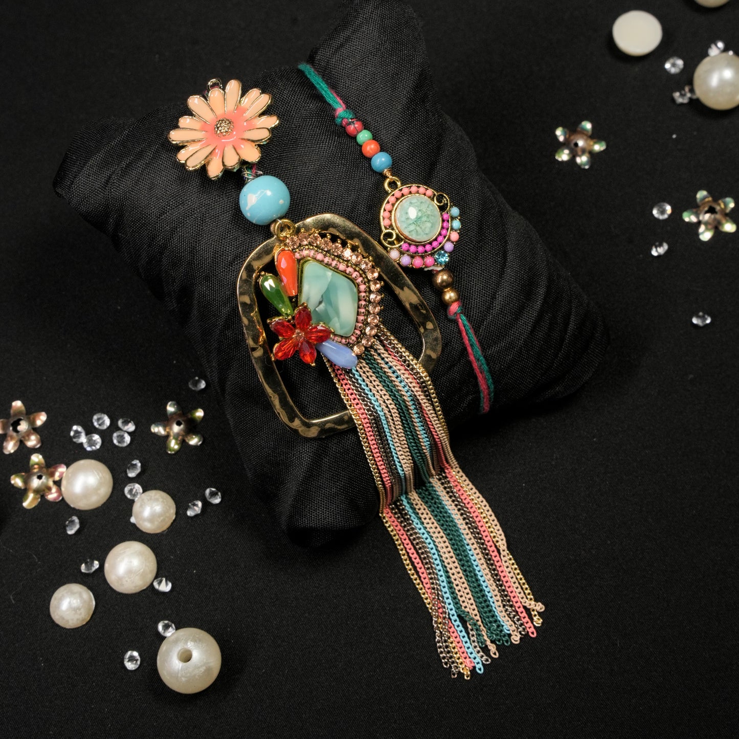 Metal Boho Lumba Rakhi Set