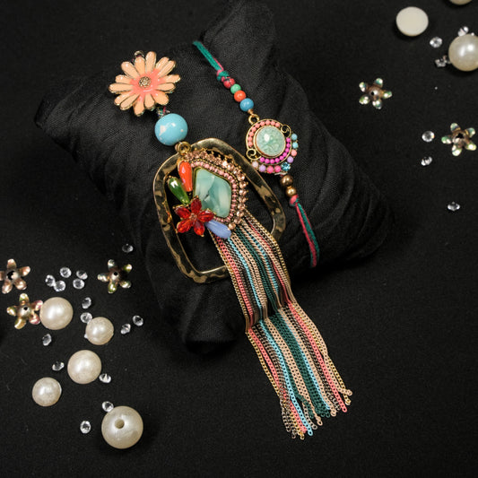 Metal Boho Lumba Rakhi Set