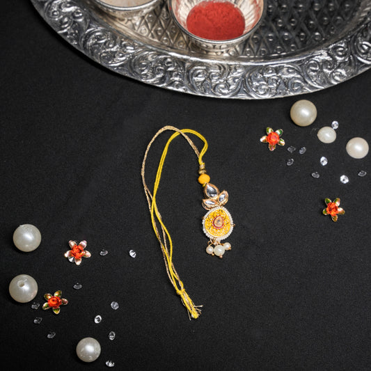 Yellow Kundan Meena Lumba