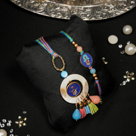 Funky Colourful Lumba Rakhi Set
