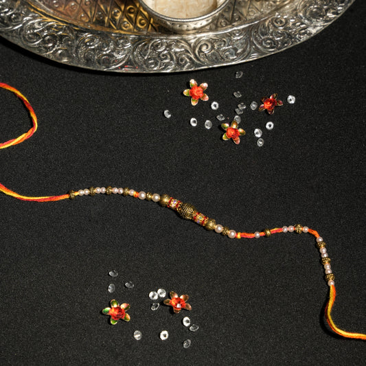 1 meter Dhaaga with beads to wrap around