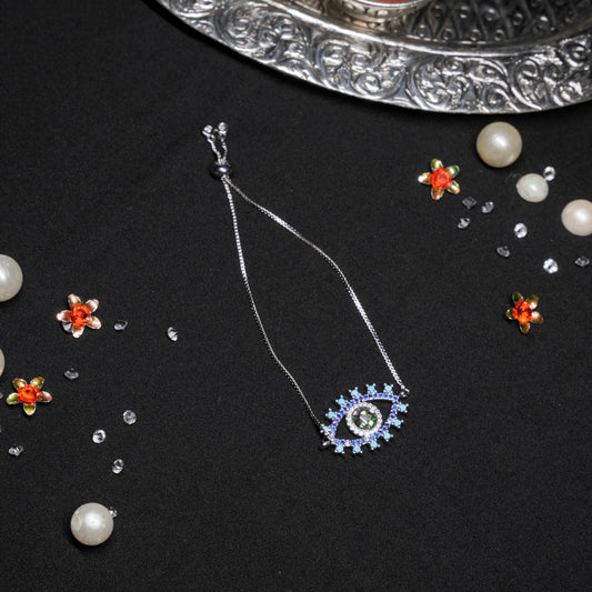 Evil Eye draw string Charm Braclet