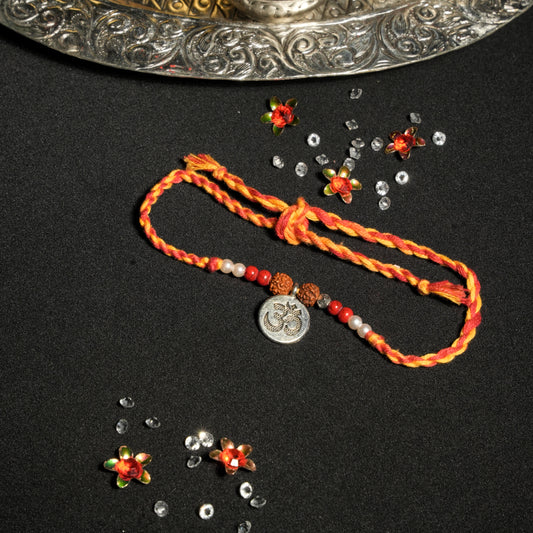 Mauli Dhaaga With Metal OM Hanging Charm