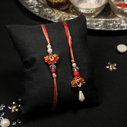 Kundan Meena Lumba Rakhi Set