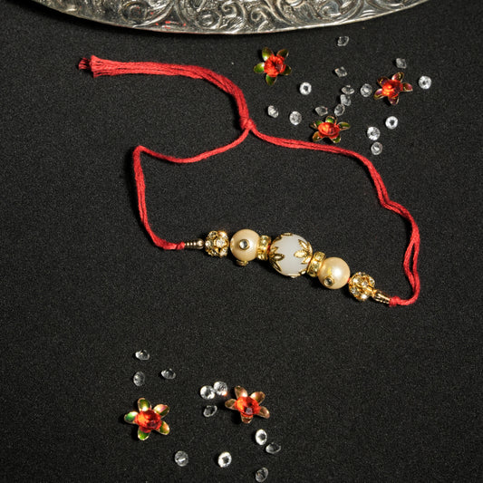 Pearl Beads Dhaaga Rakhi