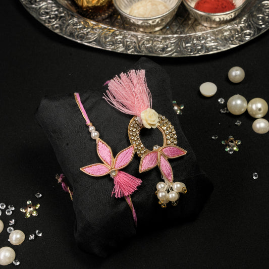 Pink Lumba Rakhi Set