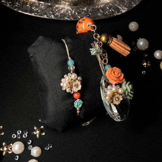 Big Crystal Lumba Rakhi Set