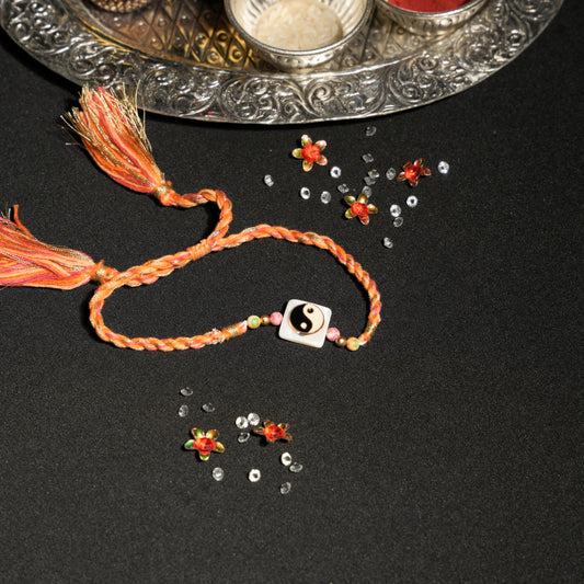 Yin Yang Drawstring Rakhi