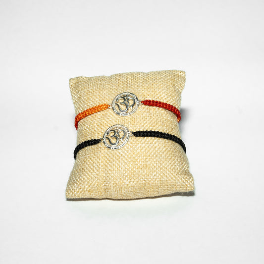92.5 Sterling SIlver Round Om Rakhi