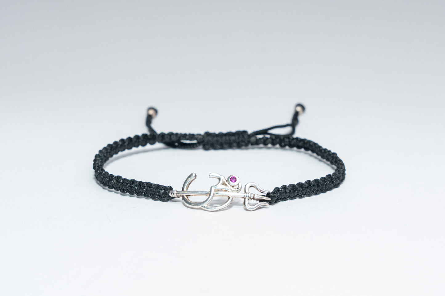 92.5 Sterling Silver Om-Trishul Bracelet