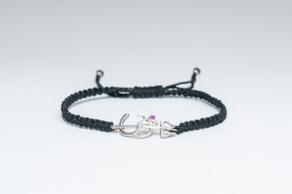 92.5 Sterling Silver Om-Trishul Bracelet